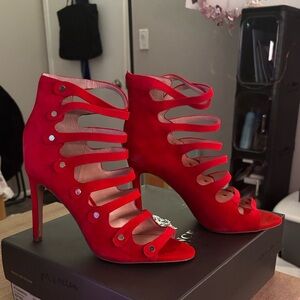 Vince Camuto Red Suede Women's Heels